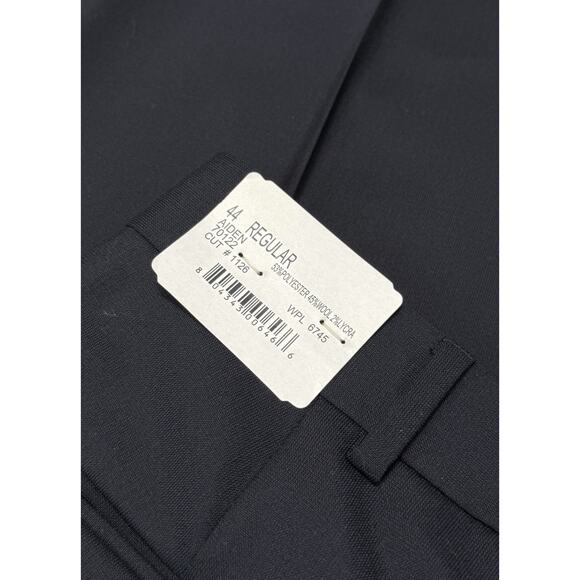New JEAN-PAUL GERMAIN Wool Blend AIDEN Navy Blue Dress Pants Size 44 Flat Front - Picture 3 of 3